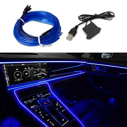 EL Wire Interior Car LED Strip Lights (Blue)