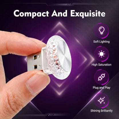 USB LED Car Interior Lights (Purple)