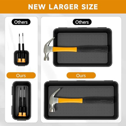 Tool Box Organizer Tray (Black: 24 PCS)