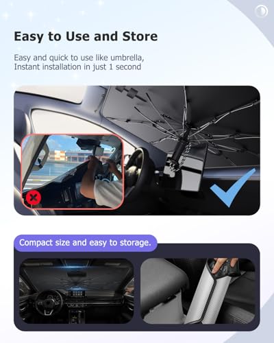 2026 CRV Windshield Sun Shade Umbrella Foldable UV Block CR V Car Front Window Sunshade (CRV 2023 2024 2025 2026)