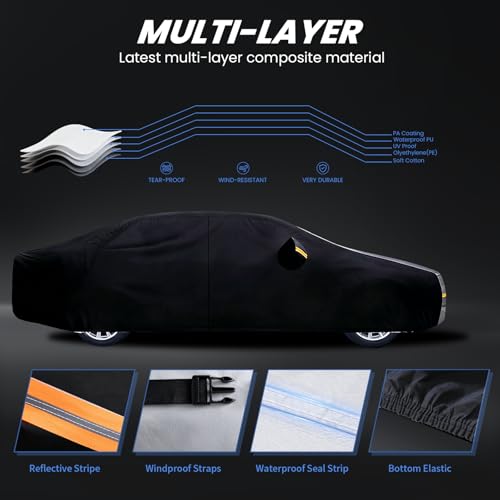 Multi Layer Car Cover Custom Fit for Bentley Flying Spur (Custom fit Bentley Flying Spur / Sedan car cover)