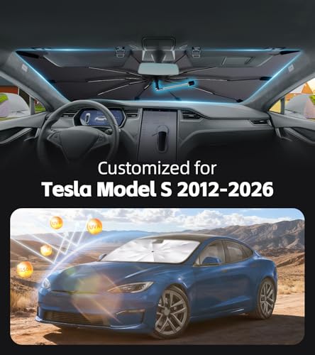 Windshield Sun Shade for Tesla Model S 2012 (Fit for Tesla Model S 2012-2026)