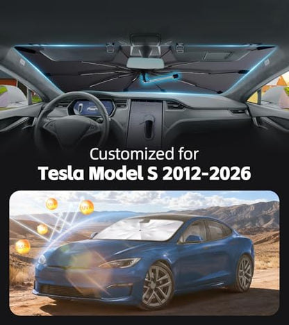 Windshield Sun Shade for Tesla Model S 2012 (Fit for Tesla Model S 2012-2026)