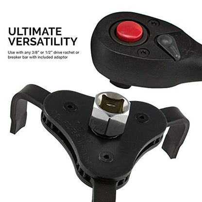 03421A Two Way Universal Adjustable Oil Filter Wrench (3-Jaw Oil Filter Wrench)
