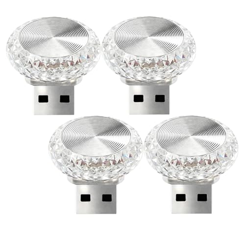 4PCS USB LED Car Interior Atmosphere Lamp (Red)