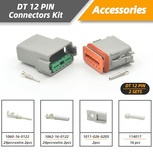 2 Sets 12 Pin DT Waterproof Connector Kit (12PIN 2SET)