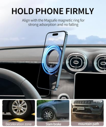 Car Phone Holder for Mercedes (for 23-26 GLC & 22-26 C-Class(12.3-Inch only))