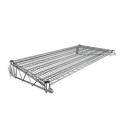 24" x 48" Chrome Wire Wall Mount Shelf (Chrome / 24" x 48")