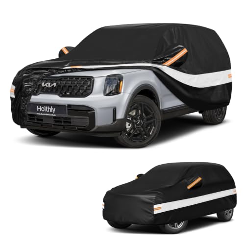 10 Layers SUV Car Cover Custom Fit for Kia Telluride (Black Gray / Custom Fit for Kia Telluride)