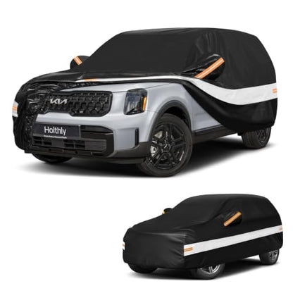 10 Layers SUV Car Cover Custom Fit for Kia Telluride (Black Gray / Custom Fit for Kia Telluride)