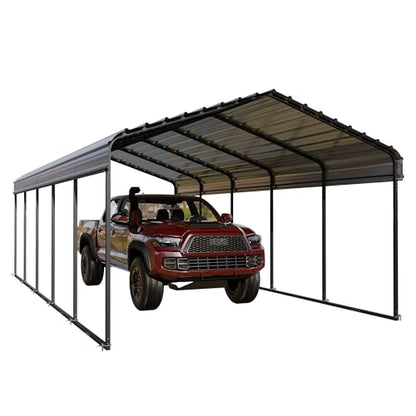 12x25ft Carport (Gray / 12x25ft)