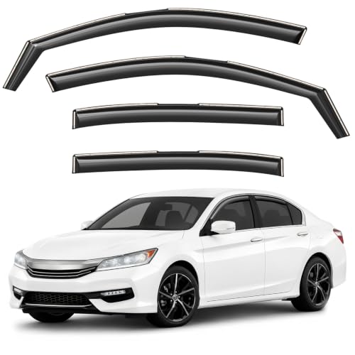 Window Deflectors Smoke Tinted in (For Accord 13-17 Sedan)
