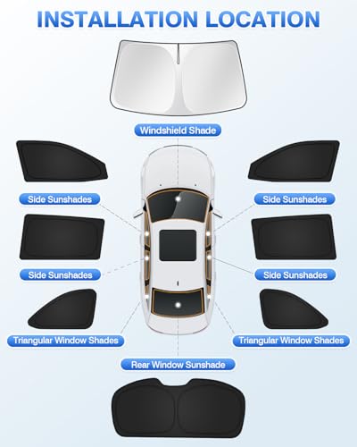 Sunshades for Toyota Highlander 2014 (Toyota Highlander 2014-2019)