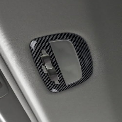 Rear Roof Reading Light Lamp Cover Trim Decal Only for 2022 2023 2024 2025 2026 Subaru Forester Accessories ABS Carbon Fiber Stickers (Rear Roof Reading Light Decal)