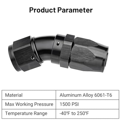 10AN 30 Degree One Piece Full Flow Hose End Fitting Swivel for CPE Braided Hose (10AN / 30 Degree)