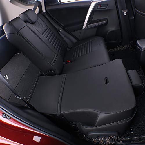 Car Accord Seat Covers 2016 (Black / 2016-2017 Sedan;Rear Row 40/60 Split Backrest)