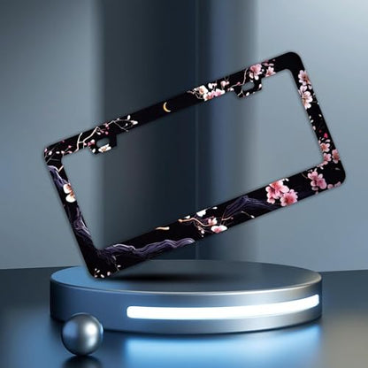 Watercolor Cherry Blossom License Plate Frames (Watercolor Cherry Blossom)