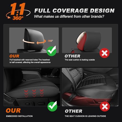Custom Fit Seat Covers for Ram 1500 & 2500 2009 (Black / Ram 2009-2018 1500 / Ram 2010-2018 2500 Full Set)