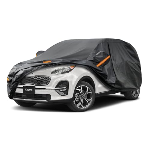 7 Layers Waterproof SUV Car Cover for Kia Sportage 1994 (PE-Black / Custom Fit Kia Sportage)