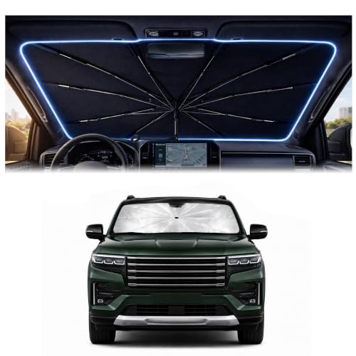 Car Windshield Sun Shade Umbrella Universal for Truck & Large SUV (Large(61" L *35" W))