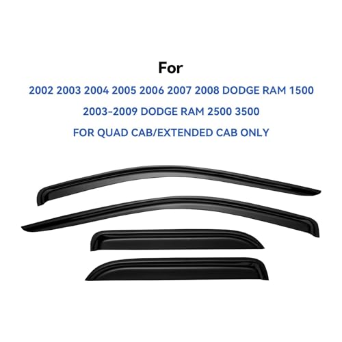 Window Visors Rain Guards for 2002 (2002-2008 ram 1500 quad cab)