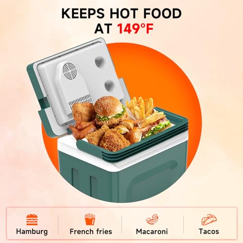 Electric Cooler & Warmer with Handle 26.5 Quart (25L / Army Green)