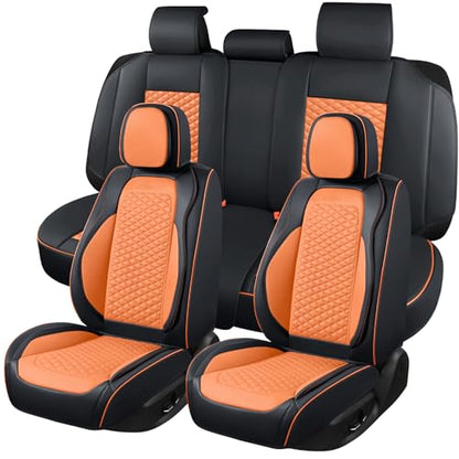 Car Seat Covers Full Set (5 PIECE / Orange)