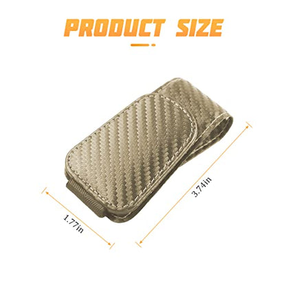 Sunglasses Holders for Car Sun Visor (1 Pack / Beige/Carbon Fiber)