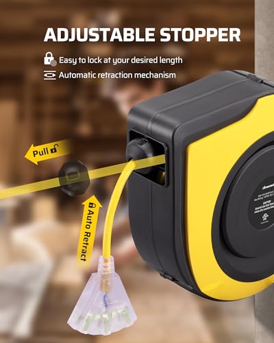 75FT Electric Cord Reel (Yellow)