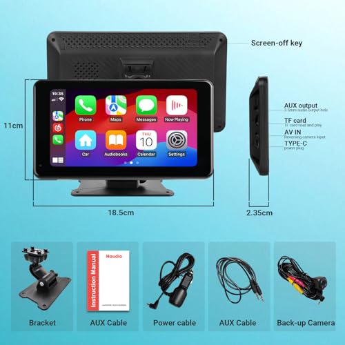 Portable Wireless Carplay Screen for Car (7-Inch(7001))
