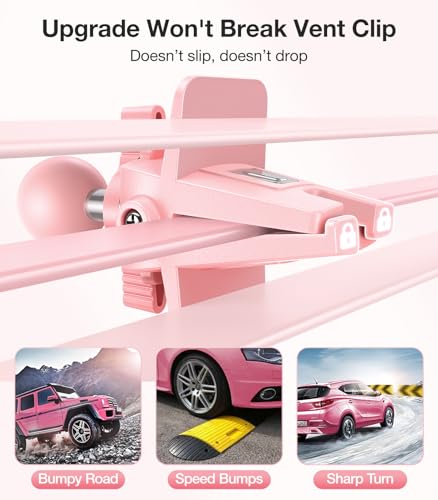 for MagSafe Car Mount [Strongest Magnet Power] Car Phone Holder (Pink)