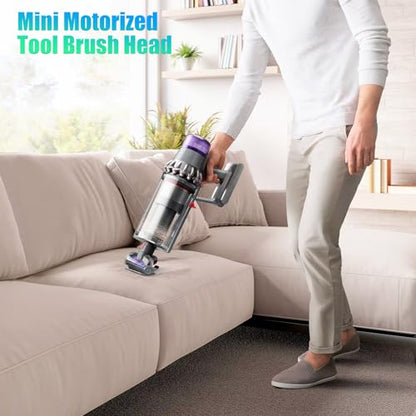 Mini Motorized Tool Brush Head for Dyson V7 V8 V10 V11 V15 Cordless Vacuum Cleaner Head Anti (Mini Motorized Tool)