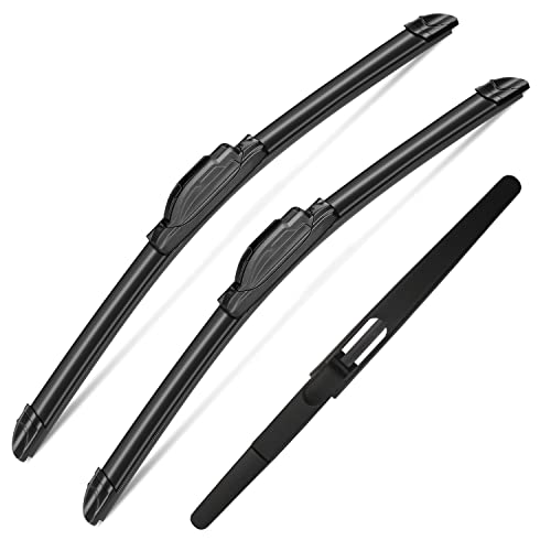 3Pcs Wipers Fits Nissan Rogue 2014 (26''+17''+12L''(Front & Rear Windshield Wiper))