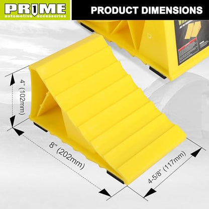 PR1ME Wheel Chocks with Non (wheel Chock 2 Pack)