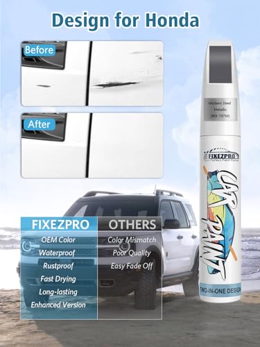 NH 797M Modern Steel Metallic Car Touch Up Paint for Honda (For honda / NH-797M Modern Steel Metallic for Crosstour/Accord/Civic/Clarity/CR-V/Fit/HR-V/Insight/Odyssey-models/Passport/Pilot/Ridgeline)