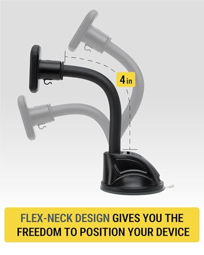 MXWDL Magnetic Cell Phone Car Mount (Extra Strength - Flex Window / Dash / 1 Pack)
