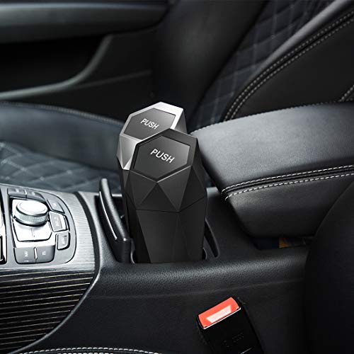 Car Trash Can with Lid (Black)