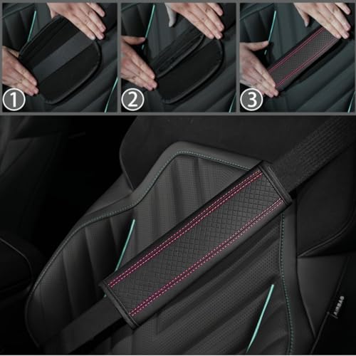 10 Pcs Car Floor Mats Full Set Car Accessories (Car Floor Mats Set / Pink Line)