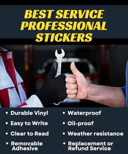 Oil Change Stickers for Windshield Personalized with Your Logo (Small)
