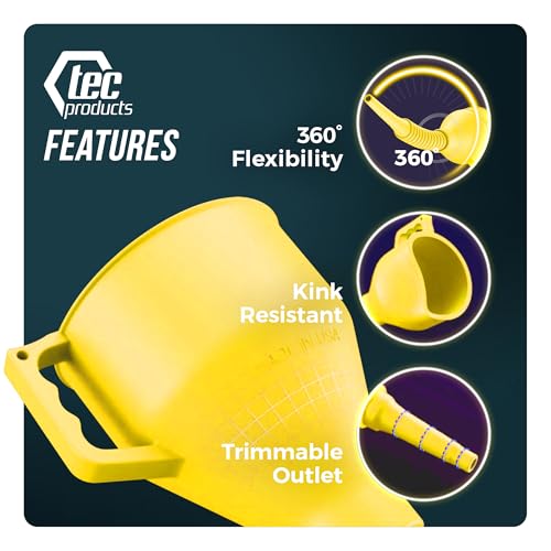 FlexAll Long Flexible Oil Change Funnel (Yellow / Small)