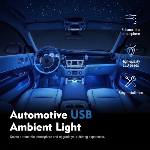 Car Interior USB LED Lights (1 PC / Blue)