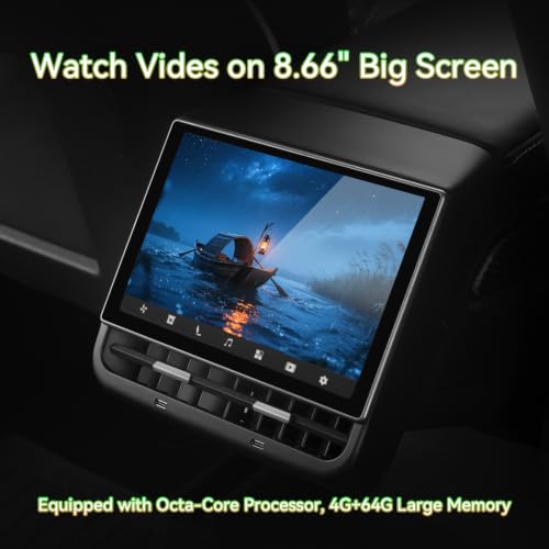 8.66" Rear Display Compatible with Tesla Model 3 2019