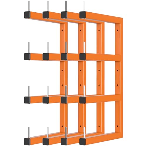 4 Pack Lumber Storage Rack (Orange / E– 4 Pack, 8-Tier)