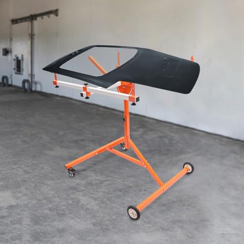 Automotive Rotating Painting Stand Multifunction Freestanding Paint Holder with Wheels for Painting Or Repairing Light Sheet Metal (35.4*37.8*45.2in)