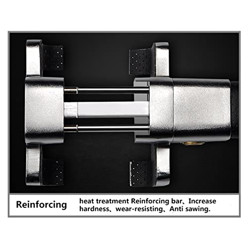 Steering Wheel Lock with Alarm and Light (Black + Silver)