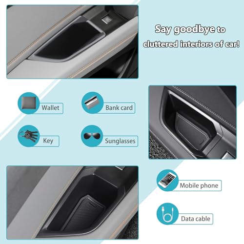 Rear Door Side Storage Box Compatible with Audi Q4 E (Rear Door Storage Box)