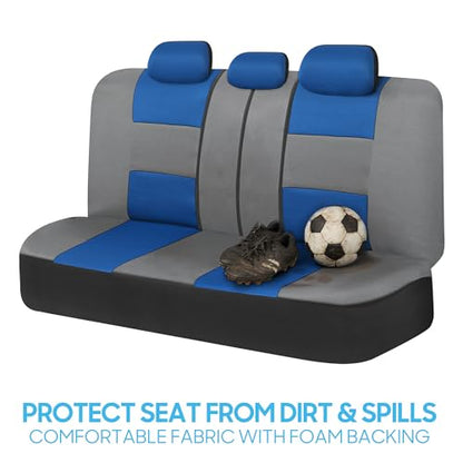 PolyPro Car Seat Covers Full Set in Blue & Gray (Blue & Gray)