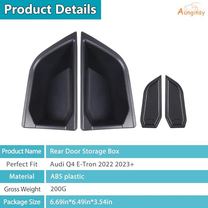 Rear Door Side Storage Box Compatible with Audi Q4 E (Rear Door Storage Box)
