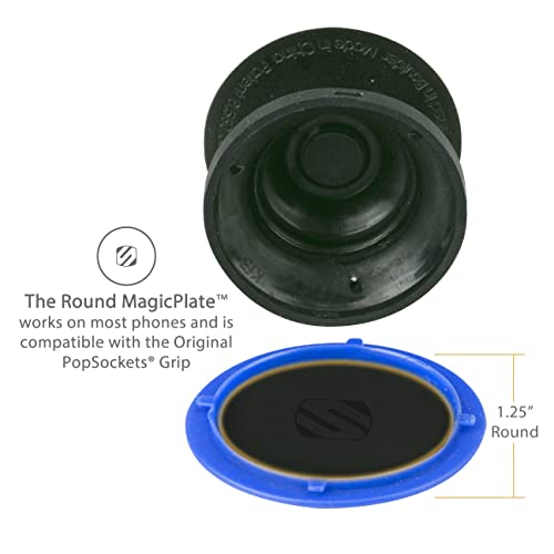 MPRNDRK SP MagicMount Replacement Metal Plate Kit for Phone (Round / 2 Plates / Black)