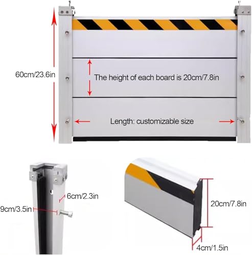 Reusable Heavy Duty Aluminum Flood Barriers for Home Exterior (H 39.4 Inch / L 19.5FT)